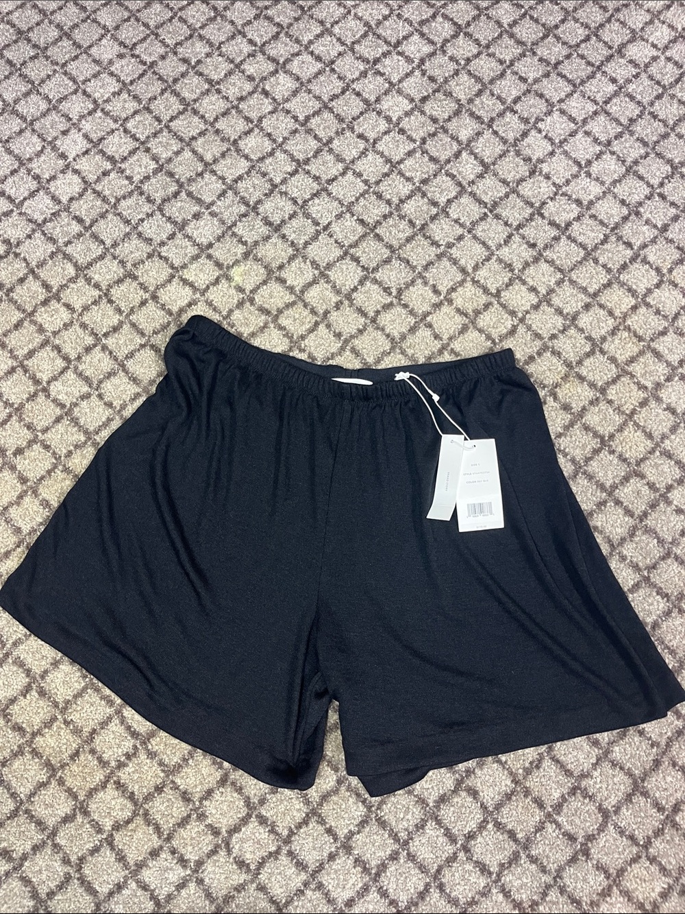 Vince Black High Waist Elastic Lounge Shorts pull on and super soft